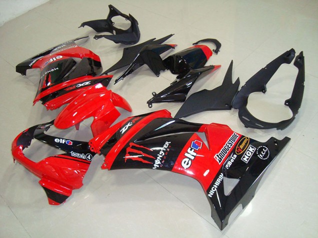 Noir Rouge Monster Carénage ZX 250R 2008-2012 Noir Rouge Monster Carénage ZX 250R 2008-2012
