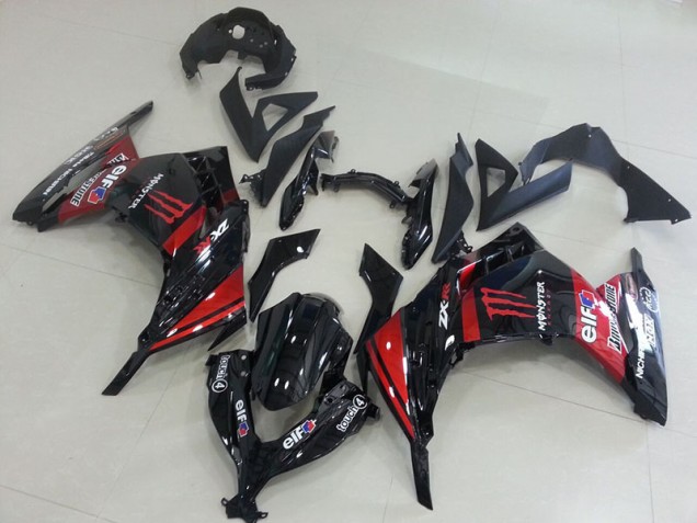 Noir Rouge Monster Carénage ZX 300R 2013-2016 Noir Rouge Monster Carénage ZX 300R 2013-2016