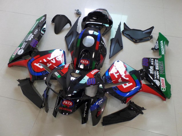 Noir Rouge Pata Carénage CBR 600 RR 2005-2006 Noir Rouge Pata Carénage CBR 600 RR 2005-2006