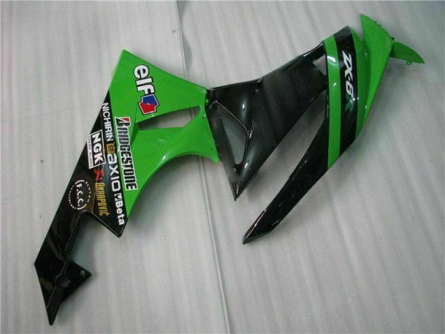 Noir Vert Kit Carénages ZX6R 2009-2012