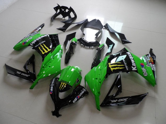 Noir Vert Monster Carénage ZX 300R 2013-2016 Noir Vert Monster Carénage ZX 300R 2013-2016
