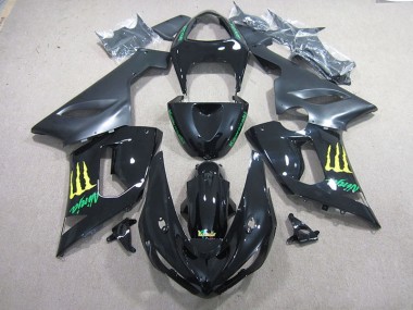 Noir Vert Ninja Carénage ZX6R 2005-2006