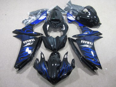 Noir avec Bleu Flamme Carénage R1 2007-2008