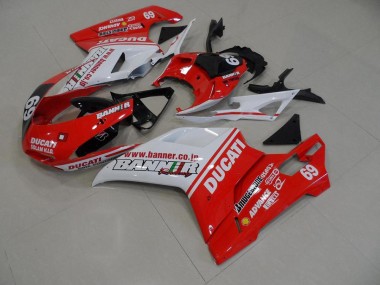 Orange Banner 69 Carénage Ducati 848 1098 1198 2007-2014