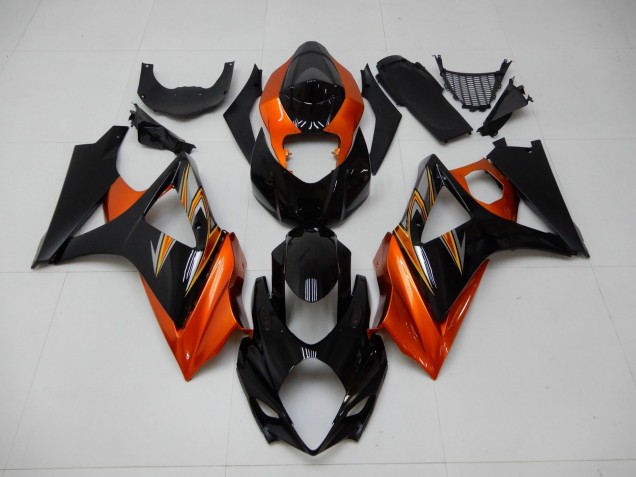 Orange Noir Carénage GSXR 1000 K7 2007-2008 Orange Noir Carénage GSXR 1000 K7 2007-2008