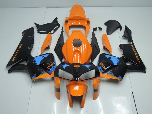 Orange Noir Kit Carénages Complet CBR 600 RR 2005-2006 Orange Noir Kit Carénages Complet CBR 600 RR 2005-2006