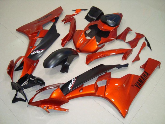 Orange Noir Mat Carénage R6 2006-2007 Orange Noir Mat Carénage R6 2006-2007