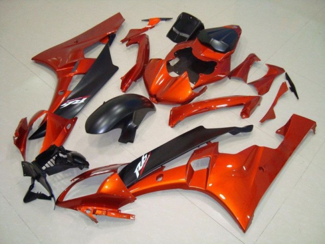 Orange Noir Mat Carénages R6 2006-2007 Orange Noir Mat Carénages R6 2006-2007