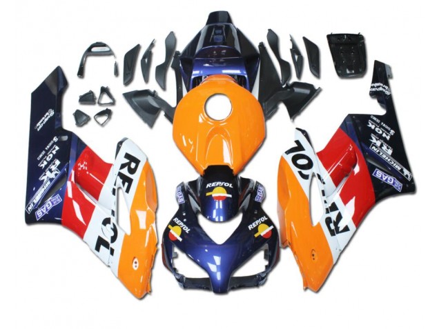 Orange Rouge Bleu Repsol Carénage CBR 1000 RR 2004-2005 Orange Rouge Bleu Repsol Carénage CBR 1000 RR 2004-2005