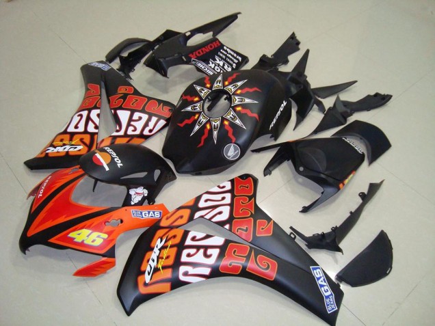 Rossi Noir Mat Carénage CBR 1000 RR 2008-2011 Rossi Noir Mat Carénage CBR 1000 RR 2008-2011