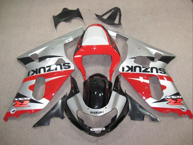 Rouge Argent Carénage GSXR 600 K1 K2 K3 2001-2003 Rouge Argent Carénage GSXR 600 K1 K2 K3 2001-2003