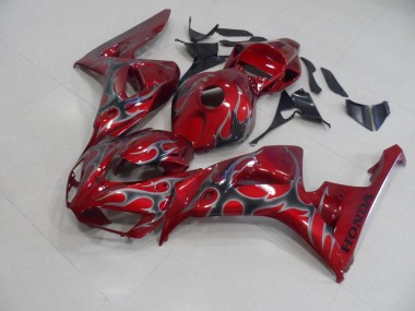 Rouge Argent Flamme Carénage CBR 1000 RR 2006-2007