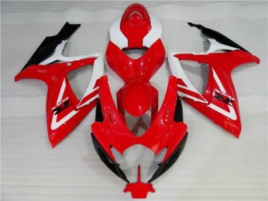 Rouge Blanc Carénage GSXR 600 / 750 K6 2006-2007