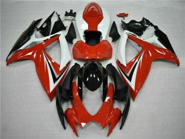 Rouge Blanc Carénages GSXR 600 / 750 K6 2006-2007