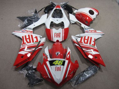 Rouge Blanc Fiat 46 Carénage R1 2007-2008
