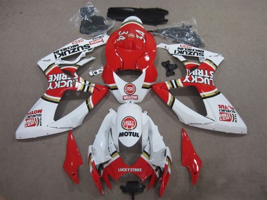 Rouge Blanc Lucky Strike Motul Carénage GSXR 600 K6 2006-2007