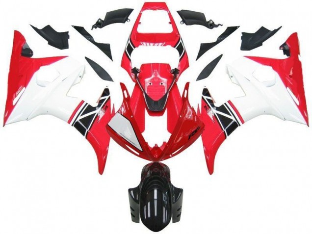 Rouge Blanc Noir Carénages R6 2003-2005 Rouge Blanc Noir Carénages R6 2003-2005