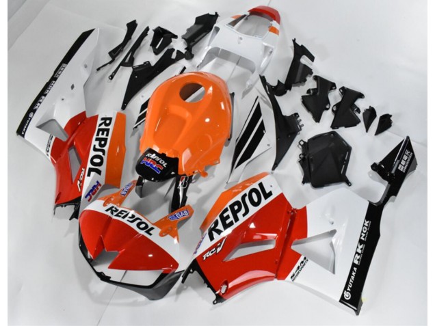 Rouge Blanc Orange Repsol Carénage CBR 600 RR 2013-2021 Rouge Blanc Orange Repsol Carénage CBR 600 RR 2013-2021