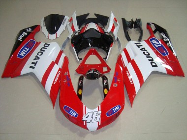 Rouge Blanc Tim 46 Carénage Ducati 1098 2007-2014