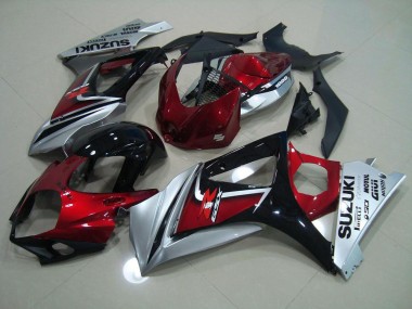 Rouge Noir Argent Carénages GSXR 1000 K7 2007-2008