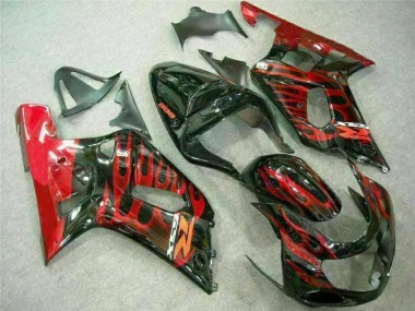 Rouge Noir Carénage GSXR 600 / 750 K1 K2 K3 2001-2003