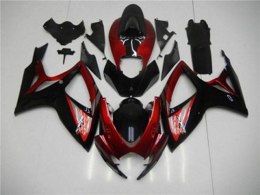 Rouge Noir Carénage GSXR 600 / 750 K6 2006-2007