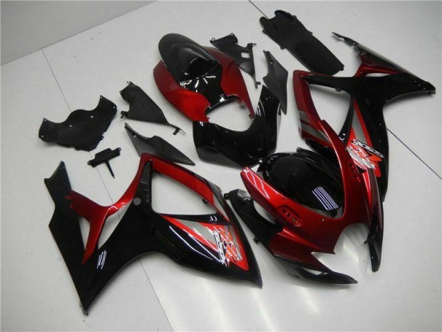Rouge Noir Carénage GSXR 600 / 750 K6 2006-2007
