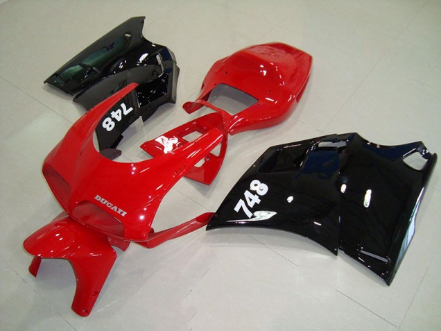Rouge Noir Carénages Ducati 748 916 996 996S 1993-2005 Rouge Noir Carénages Ducati 748 916 996 996S 1993-2005