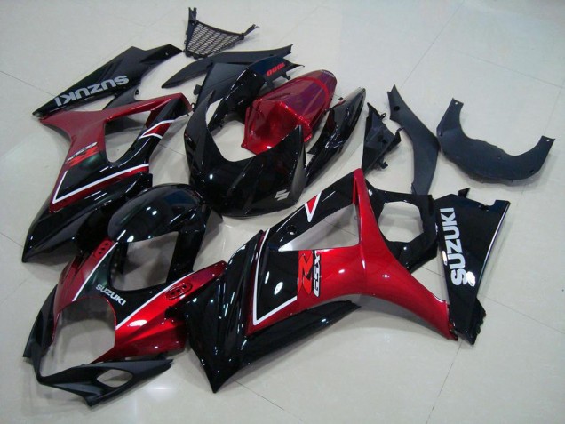 Rouge Noir Carénages GSXR 1000 K7 2007-2008 Rouge Noir Carénages GSXR 1000 K7 2007-2008