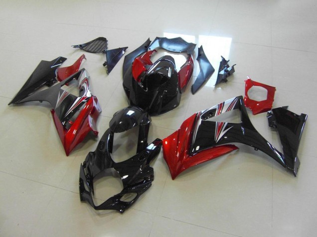 Rouge Noir No Décalque Carénage GSXR 1000 K7 2007-2008 Rouge Noir No Décalque Carénage GSXR 1000 K7 2007-2008