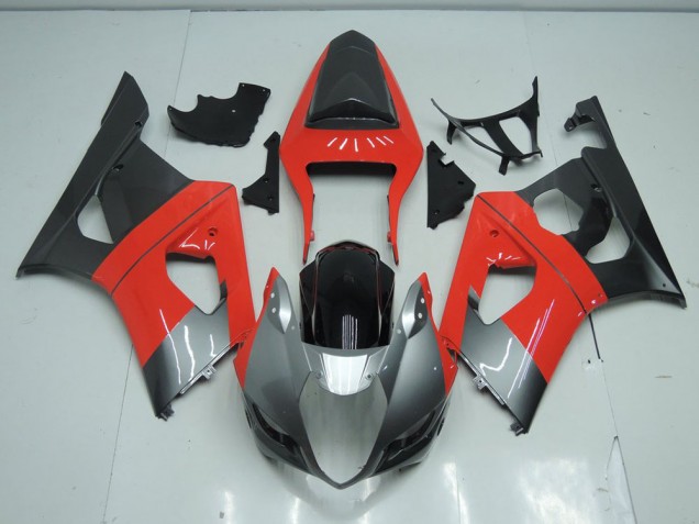 Rouge et Gris Carénage GSXR 1000 K3 2003-2004 Rouge et Gris Carénage GSXR 1000 K3 2003-2004