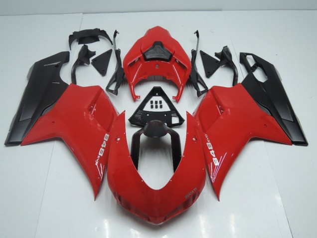 Style OEM Rouge avec Noir Mat Side Carénage Ducati 848 1098 1198 2007-2014 Style OEM Rouge avec Noir Mat Side Carénage Ducati 848 1098 1198 2007-2014