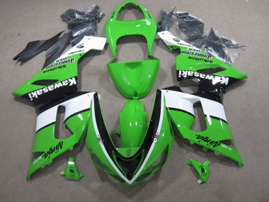 Vert Blanc Noir Ninja 636 Carénage ZX6R 2005-2006