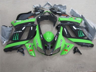 Vert Noir 3M Monster Carénage ZX6R 2007-2008