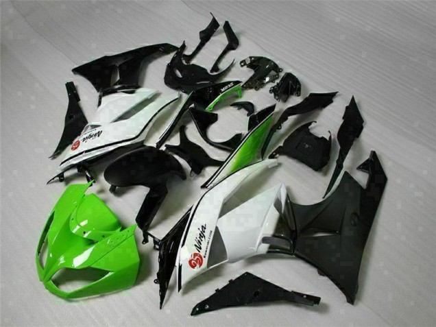 Vert Noir Blanc 25 Carénage ZX6R 2009-2012 Vert Noir Blanc 25 Carénage ZX6R 2009-2012
