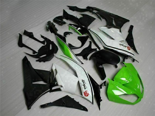Vert Noir Blanc 25 Carénage ZX6R 2009-2012 Vert Noir Blanc 25 Carénage ZX6R 2009-2012