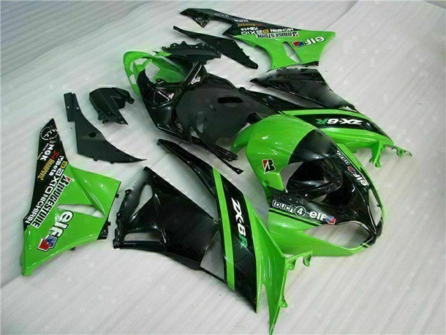 Vert Noir Carénages ZX6R 2009-2012 Vert Noir Carénages ZX6R 2009-2012
