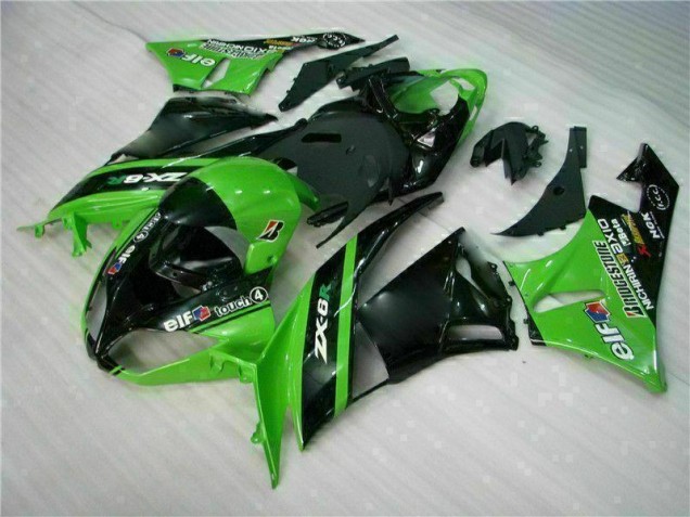Vert Noir Carénages ZX6R 2009-2012 Vert Noir Carénages ZX6R 2009-2012