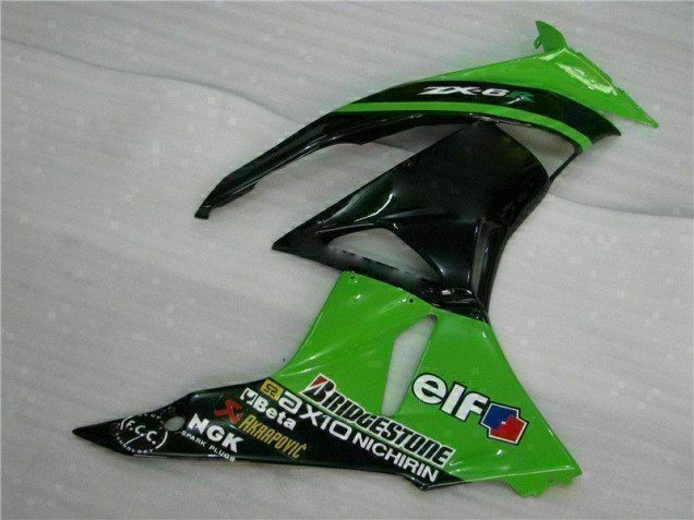 Vert Noir Carénages ZX6R 2009-2012 Vert Noir Carénages ZX6R 2009-2012
