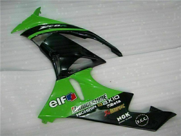 Vert Noir Carénages ZX6R 2009-2012 Vert Noir Carénages ZX6R 2009-2012