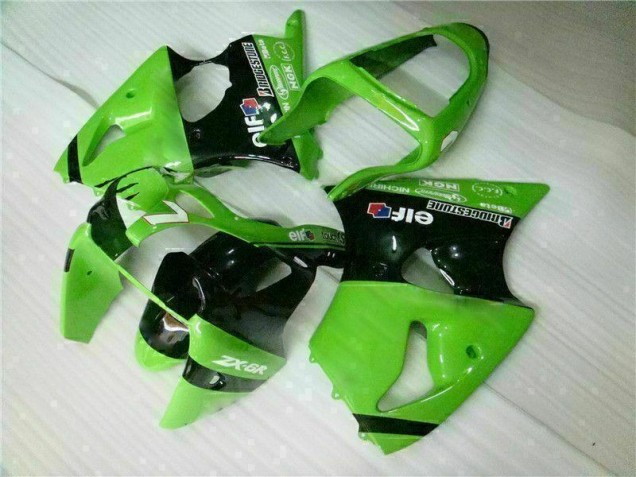Vert Noir Kit Carénages Complet ZX6R 2000-2002 Vert Noir Kit Carénages Complet ZX6R 2000-2002
